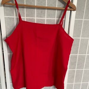 Yosi Red Spaghetti Strap Top, Size Small.
